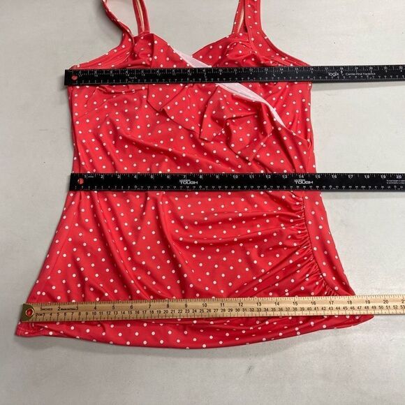 TALBOTS Women’s Tankini Orange & White Size 14 Underwire Bra - Picture 4 of 11